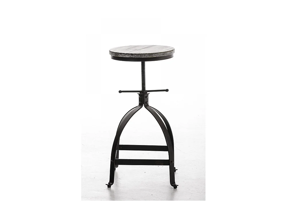 Tabouret de bar - Bois & Noir - Bronze - Raja