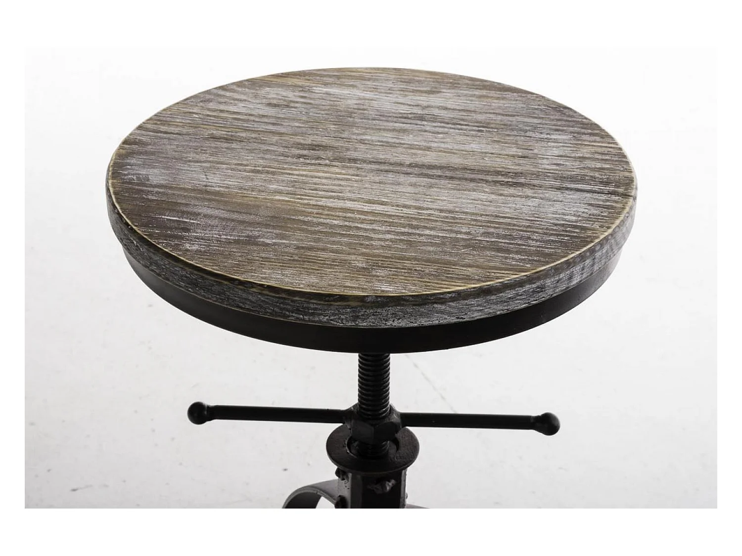 Tabouret de bar - Bois & Noir - Bronze - Raja