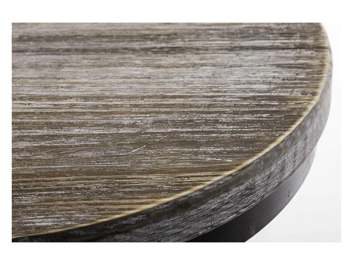 Tabouret de bar - Bois & Noir - Bronze - Raja