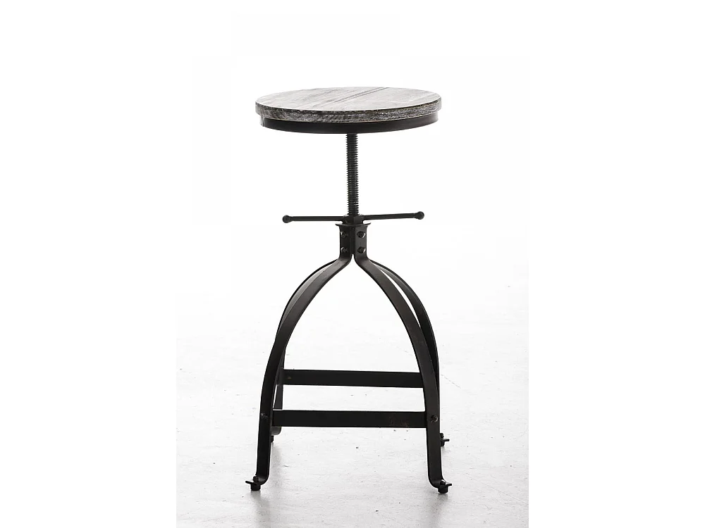 Tabouret de bar - Bois & Noir - Bronze - Raja