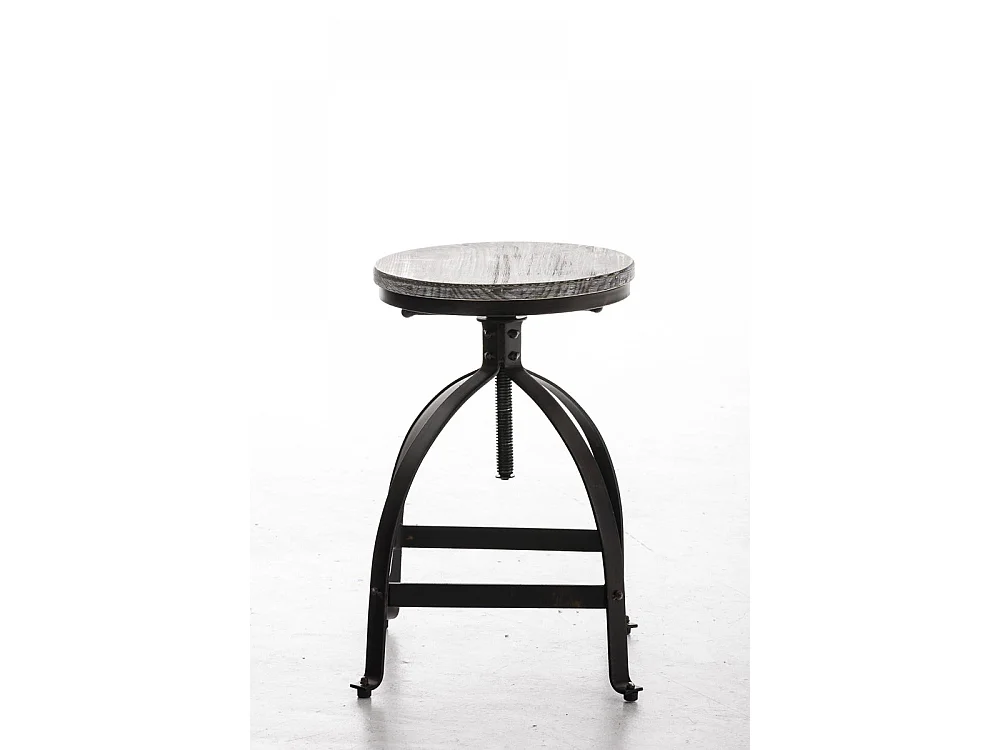 Tabouret de bar - Bois & Noir - Bronze - Raja