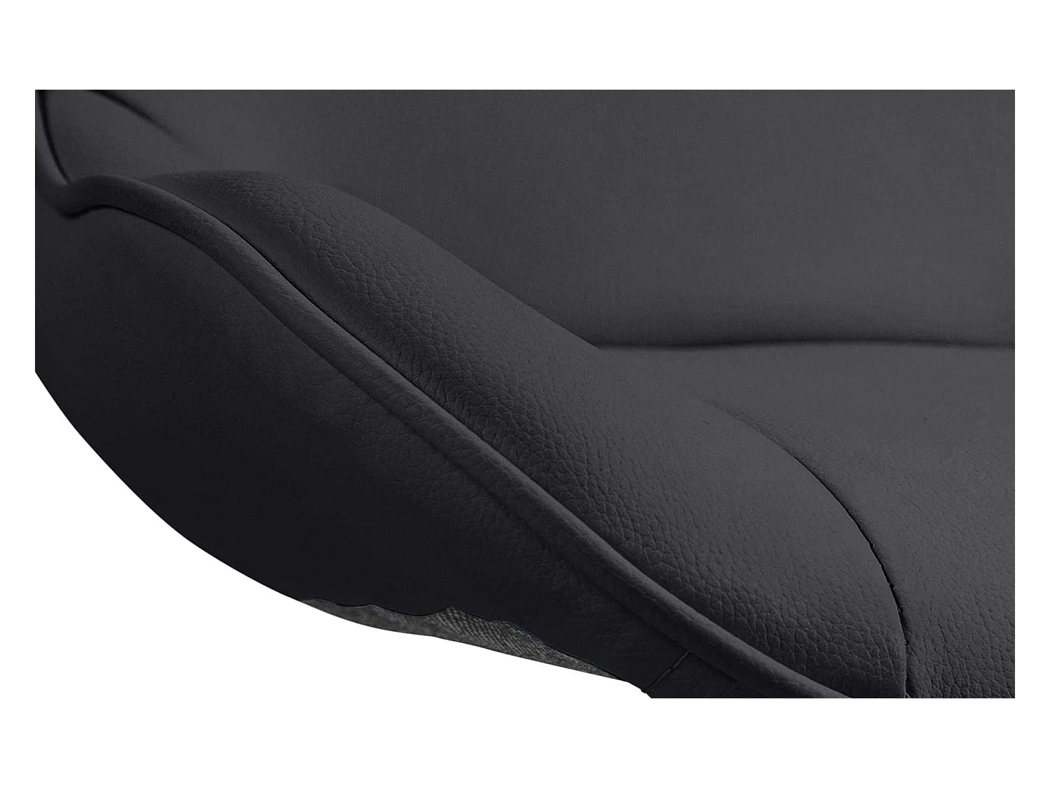 Tabouret de bar - Similicuir (PVC) & Chrome - Noir - Vonore