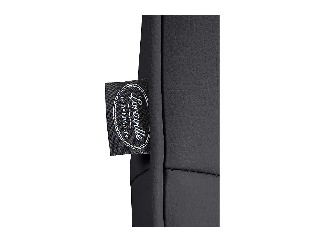 Tabouret de bar - Similicuir (PVC) & Chrome - Noir - Vonore