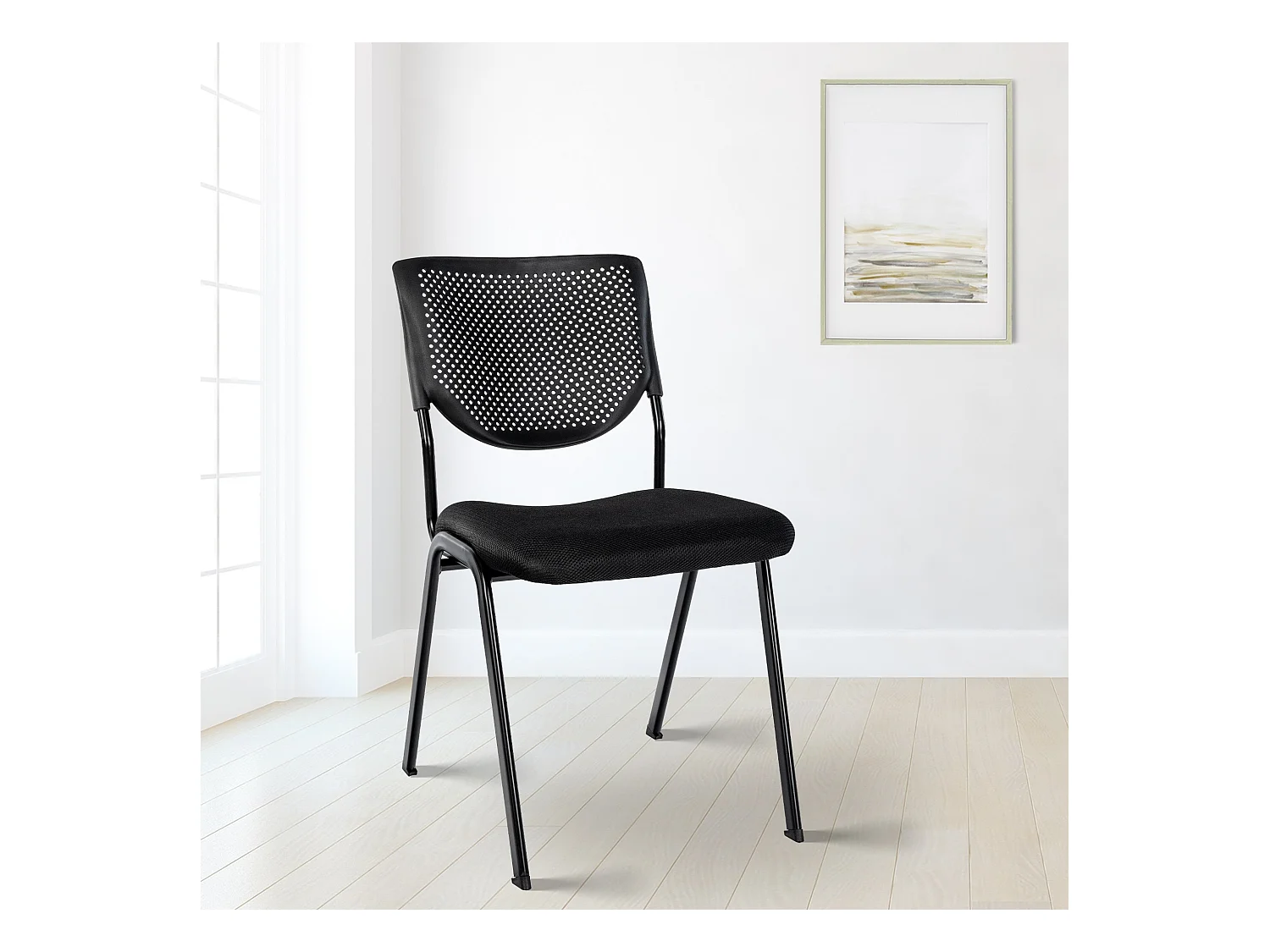 Chaise de conférence - Tissu - Noir / Noir - Kaber