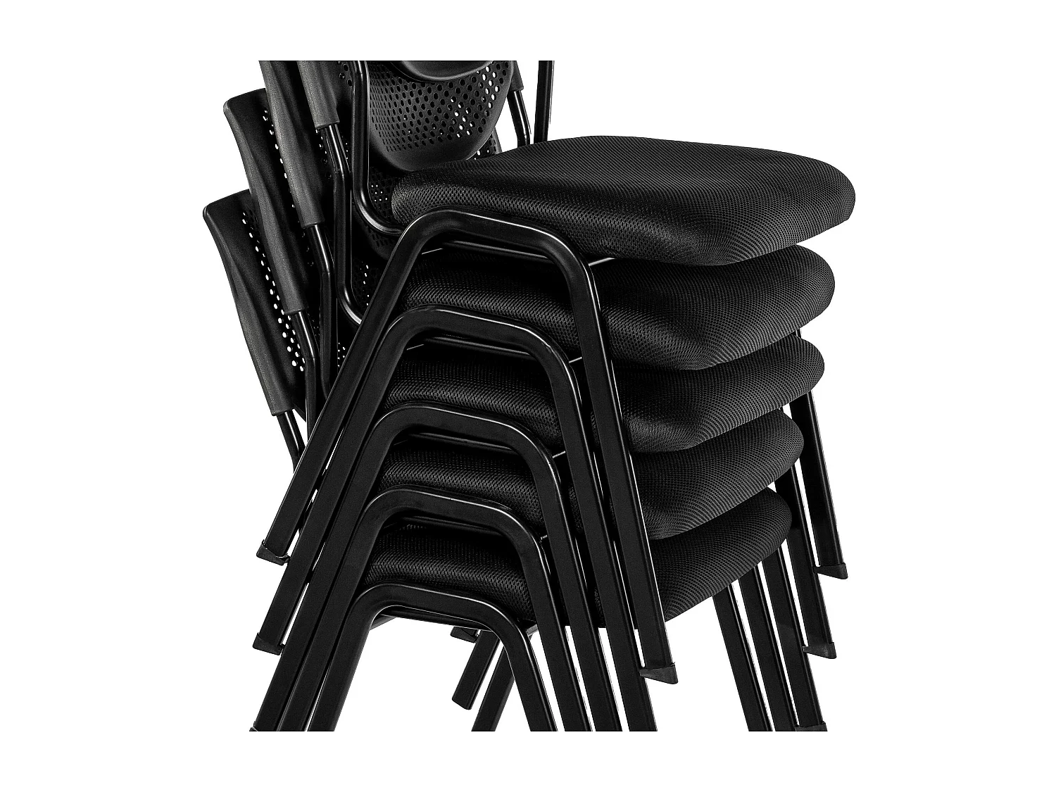 Chaise de conférence - Tissu - Noir / Noir - Kaber