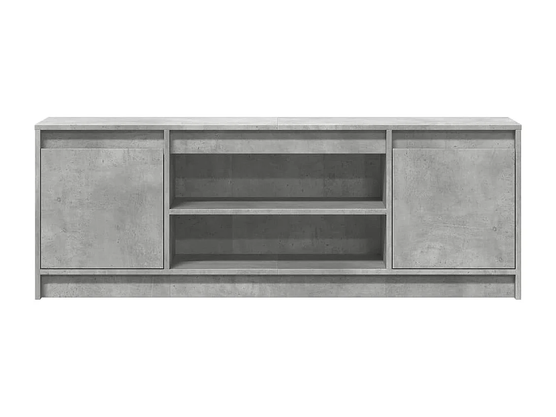 Meuble TV avec LED gris béton 139,5x34x50 cm bois d'ingénierie