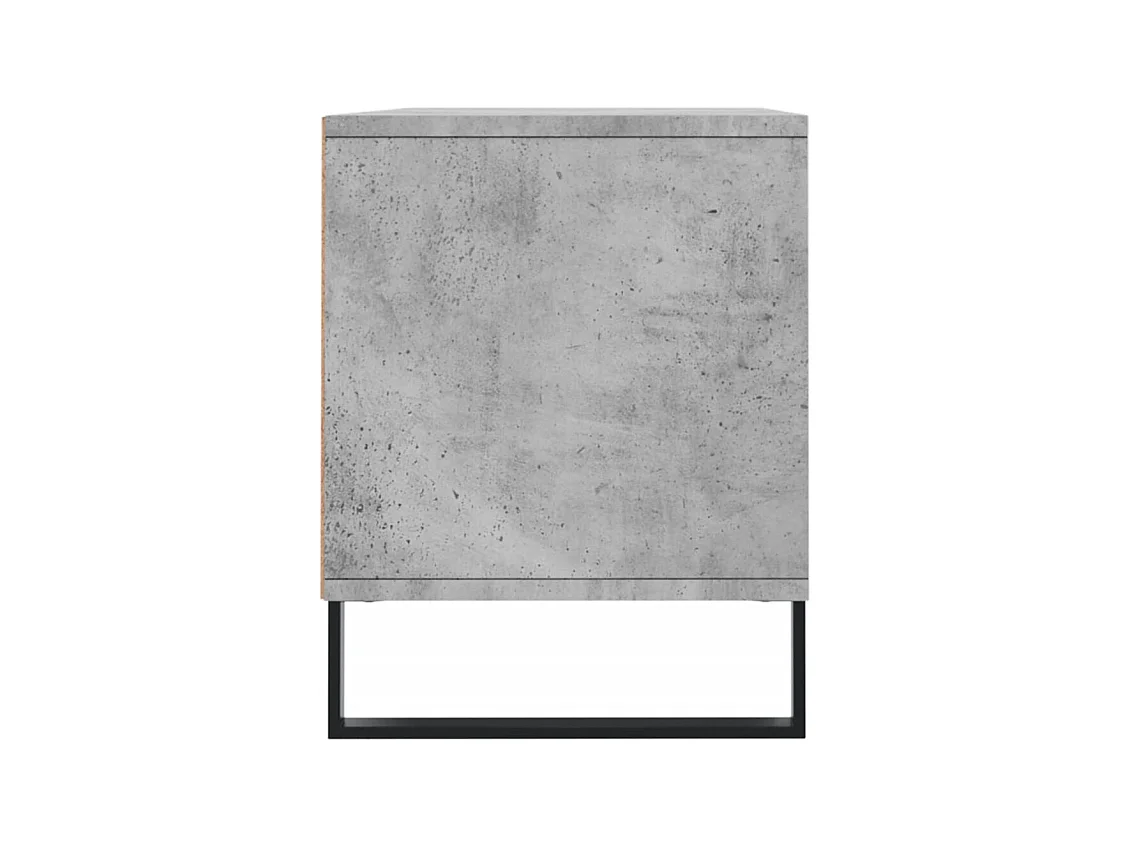 Meuble TV gris béton 100x34,5x44,5 cm bois d'ingénierie