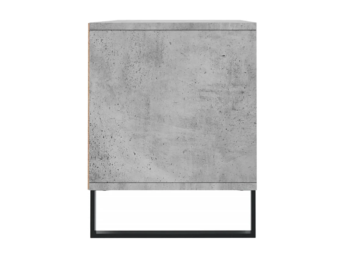 Meuble TV gris béton 100x34,5x44,5 cm bois d'ingénierie
