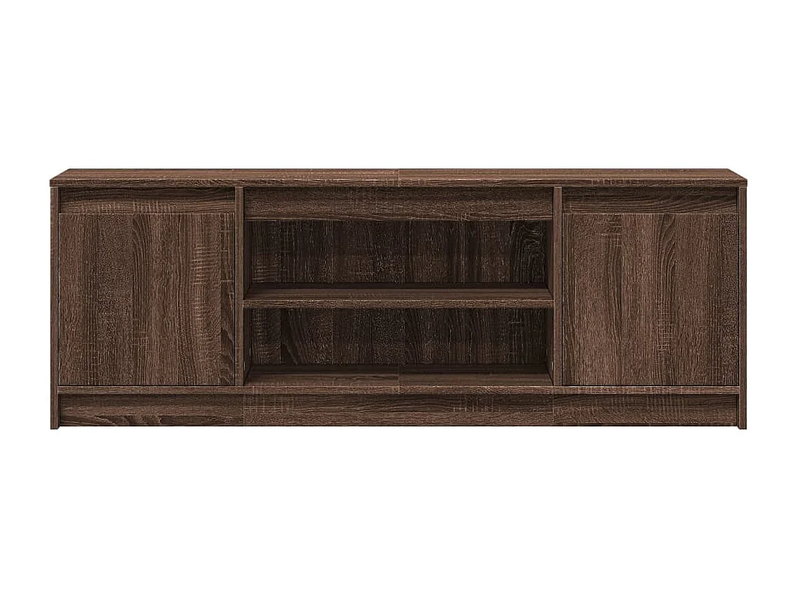 Mobile Porta TV con LED Rovere Marrone 139,5x34x50cm Truciolato