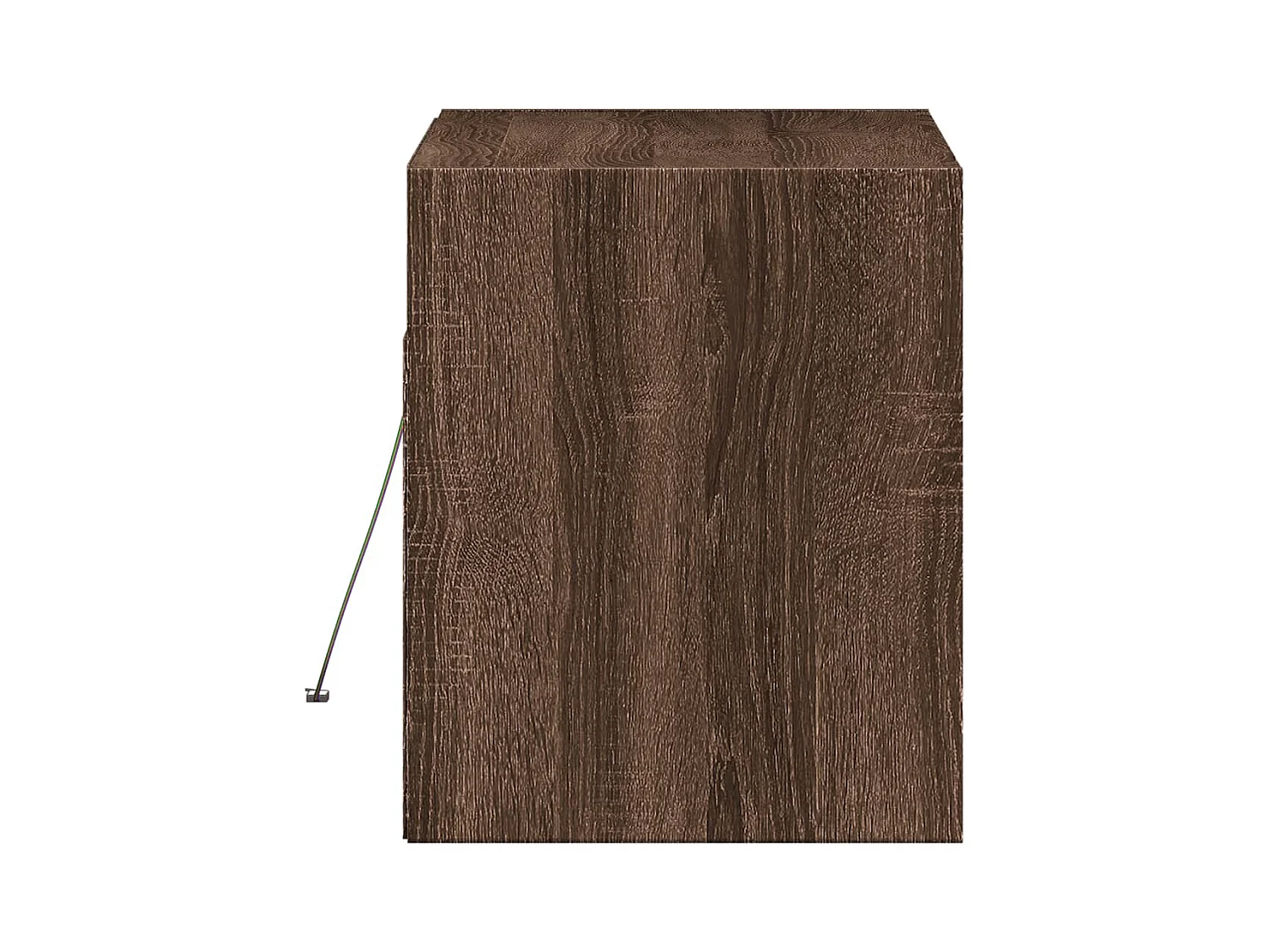 Tv-wandmeubel met LED-verlichting 80x31x35 cm bruin eikenkleur