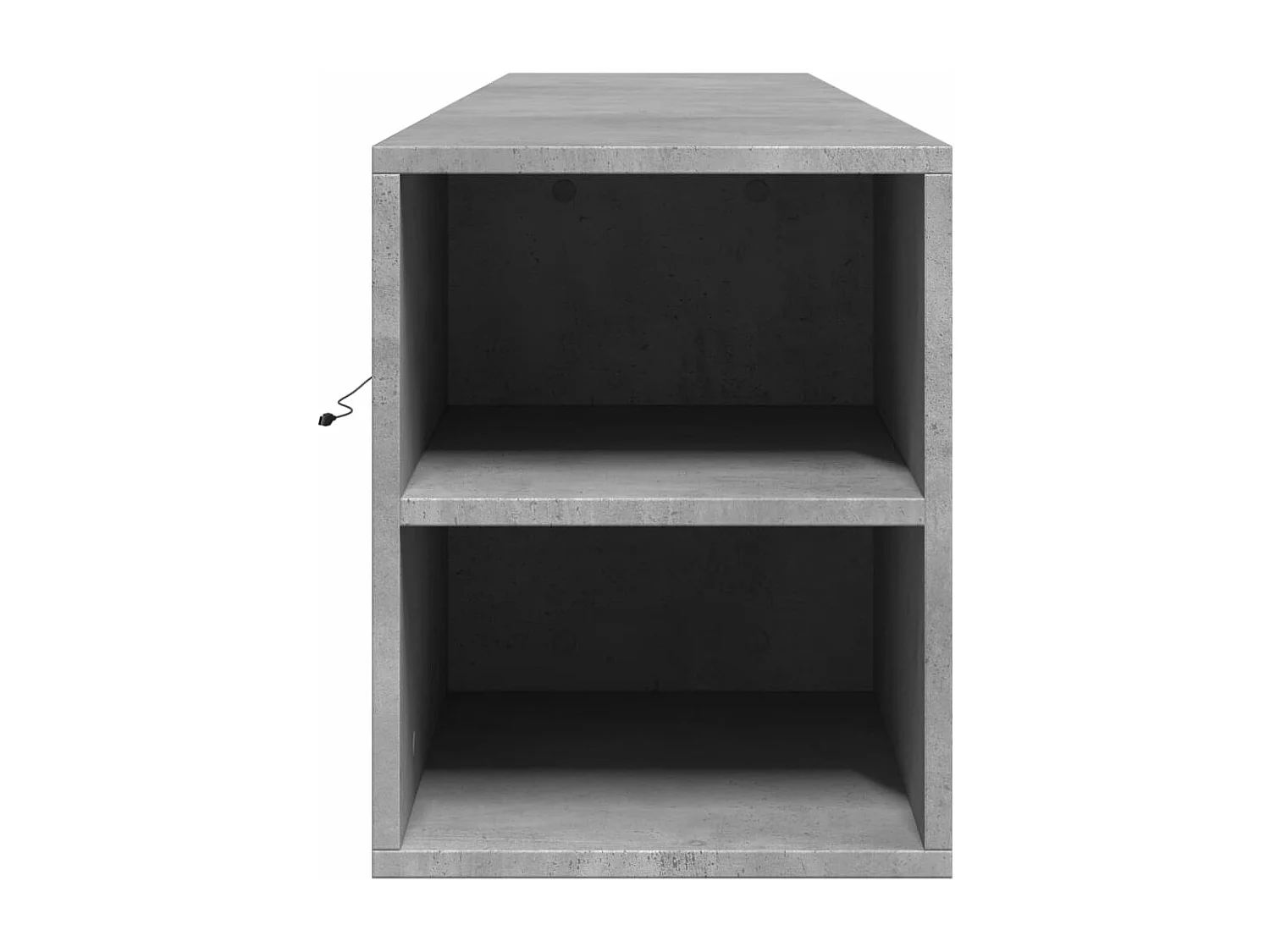 Móvel de parede p/ TV c/ luzes LED 180x31x39,5 cm cinza cimento