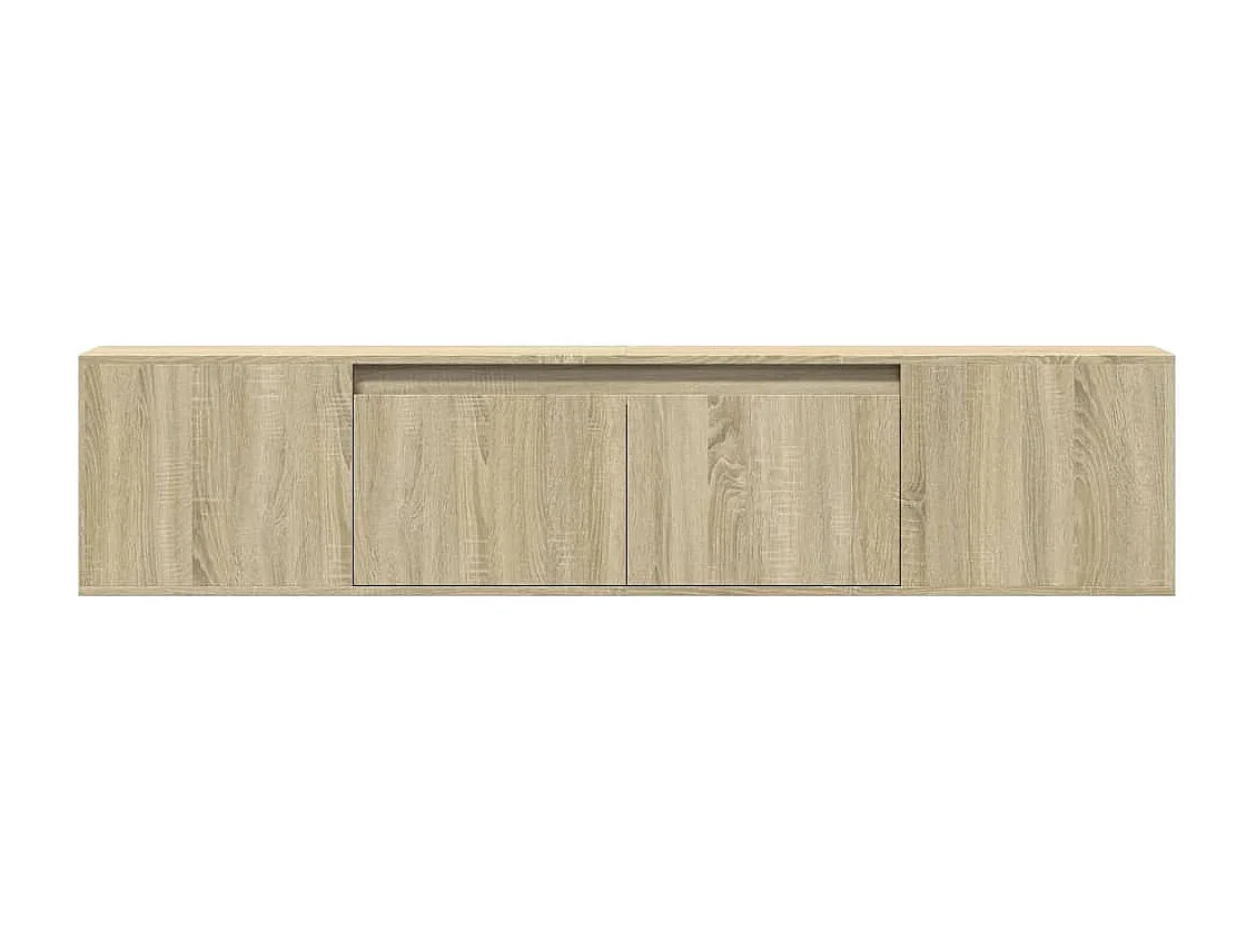 TV-Wandschrank mit LED-Beleuchtung Sonoma-Eiche 180x31x39,5 cm