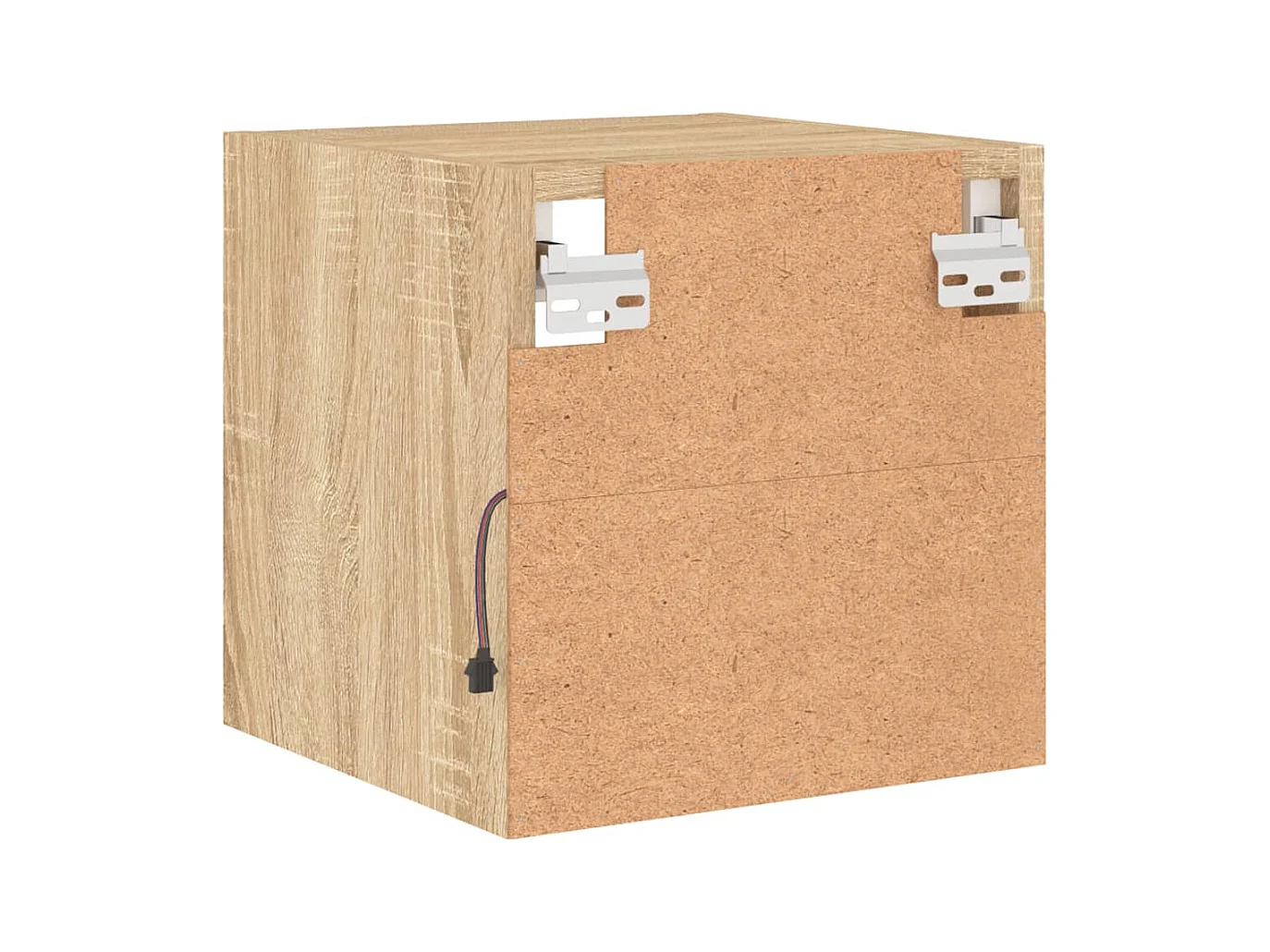 Mueble de TV de pared con luces LED roble Sonoma 30x28,5x30 cm