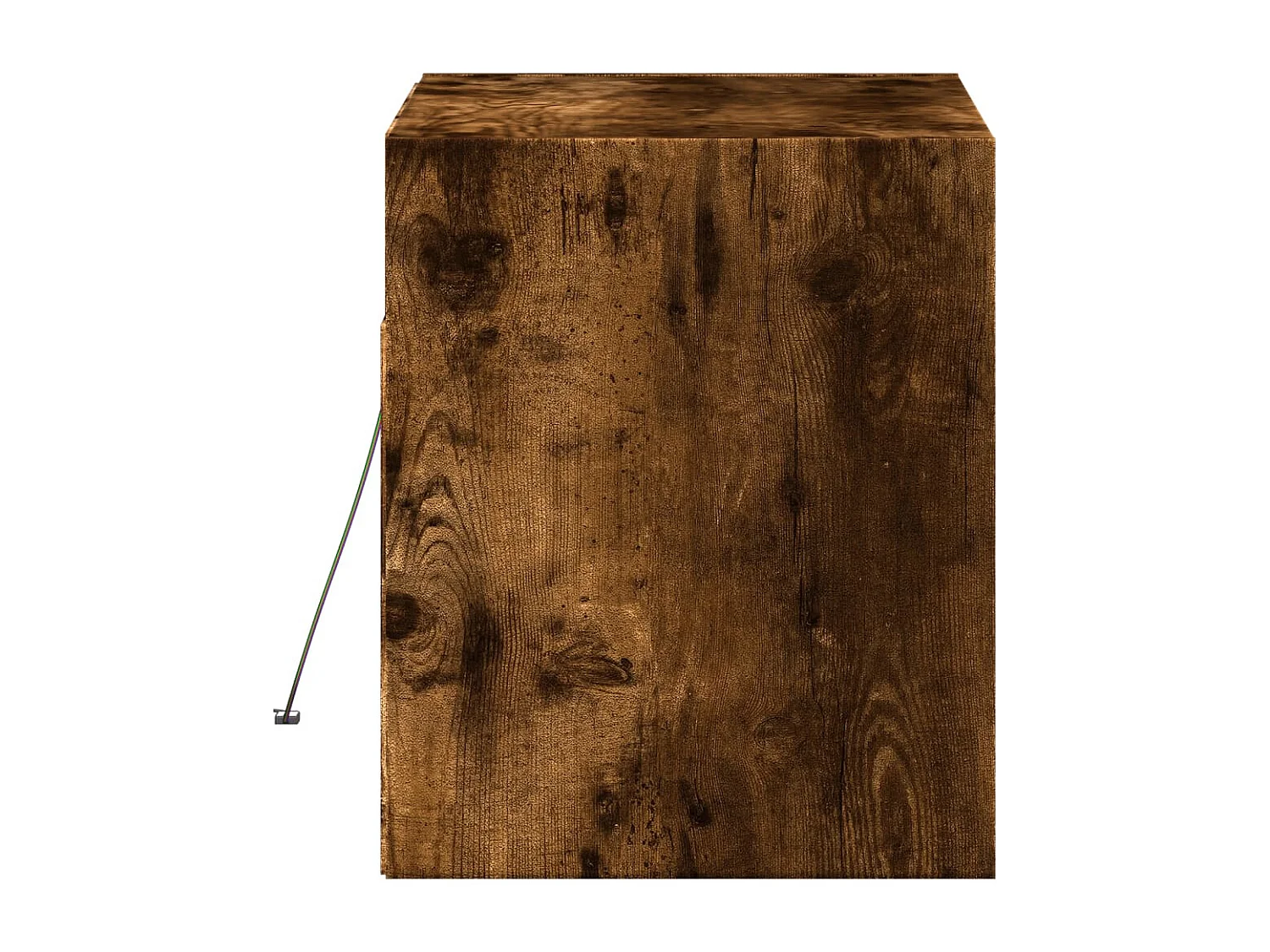 Mobile TV a Parete con Luci LED Rovere Fumo 80x31x35 cm