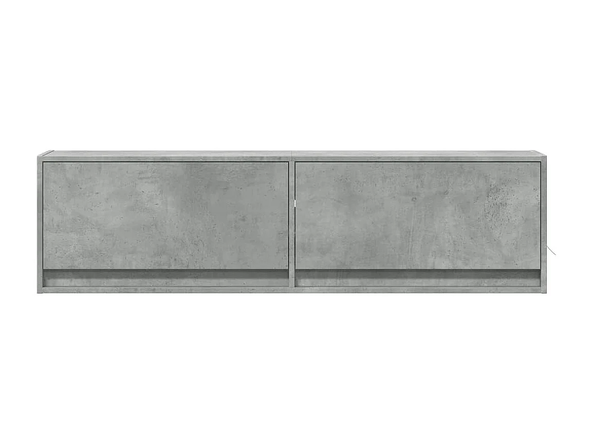 TV-Wandschrank mit LED-Beleuchtung Betongrau 140x31x38 cm