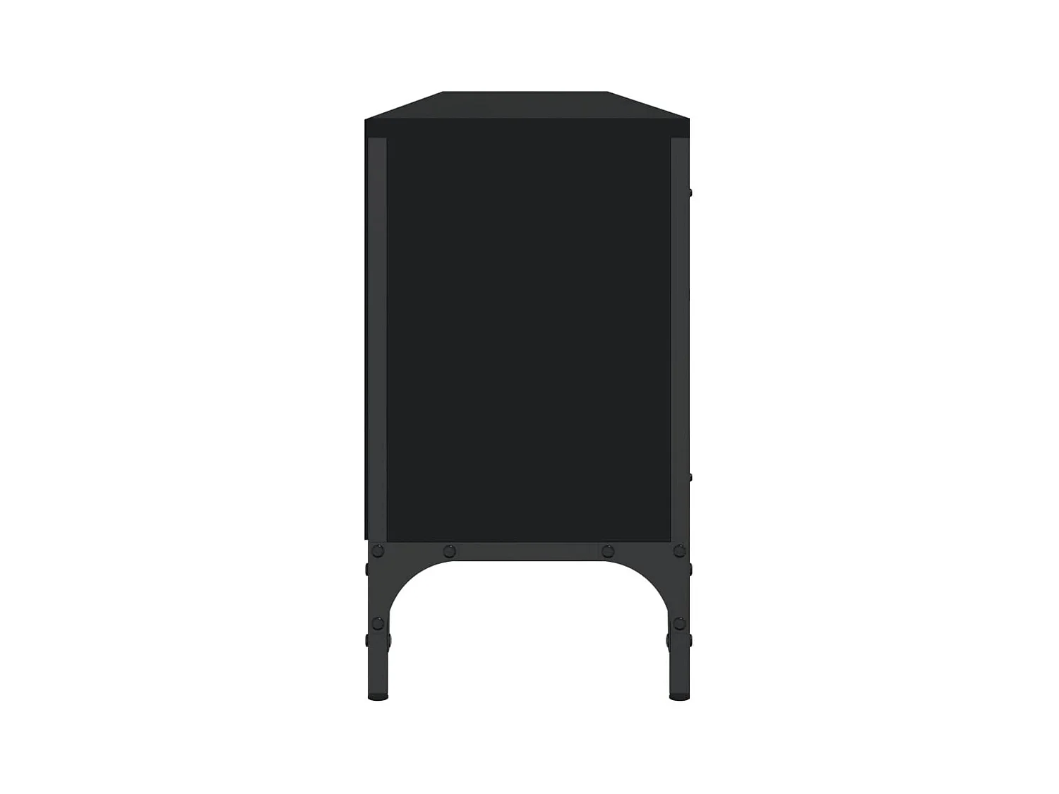 Meuble TV avec tiroir noir 200x25x44 cm bois d'ingénierie