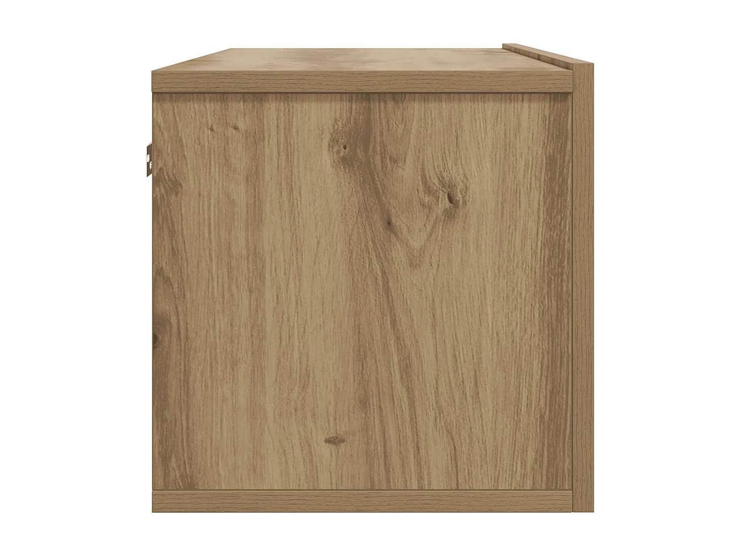 Meuble TV mural chêne artisanal 100x30x30 cm bois d'ingénierie