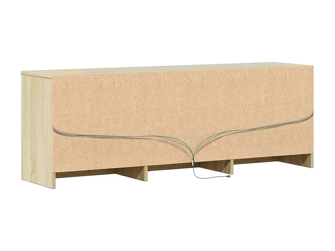 Mobile Porta TV con LED Rovere Sonoma 140x34x50cm in Truciolato