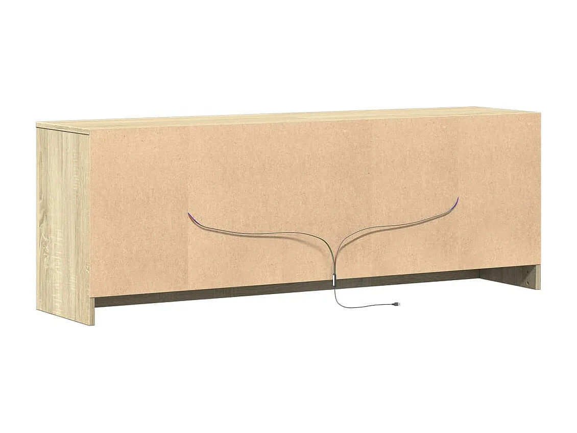 TV-Schrank mit LED-Beleuchtung Sonoma-Eiche 139,5x34x50 cm