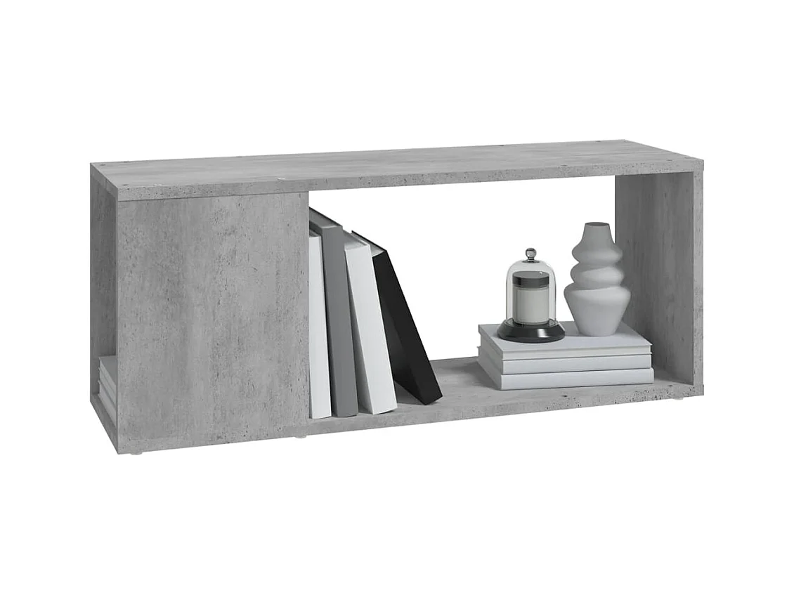 Tv-meubel 80x24x32 cm bewerkt hout betongrijs