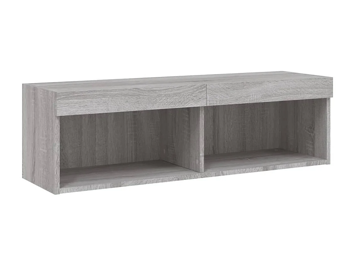 Mobile Porta TV con Luci LED Grigio Sonoma 100x30x30 cm
