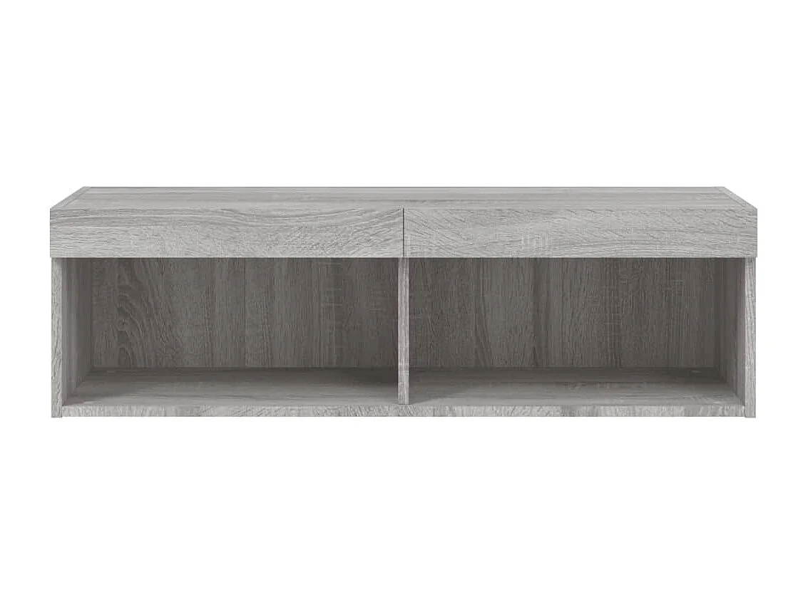 Mobile Porta TV con Luci LED Grigio Sonoma 100x30x30 cm