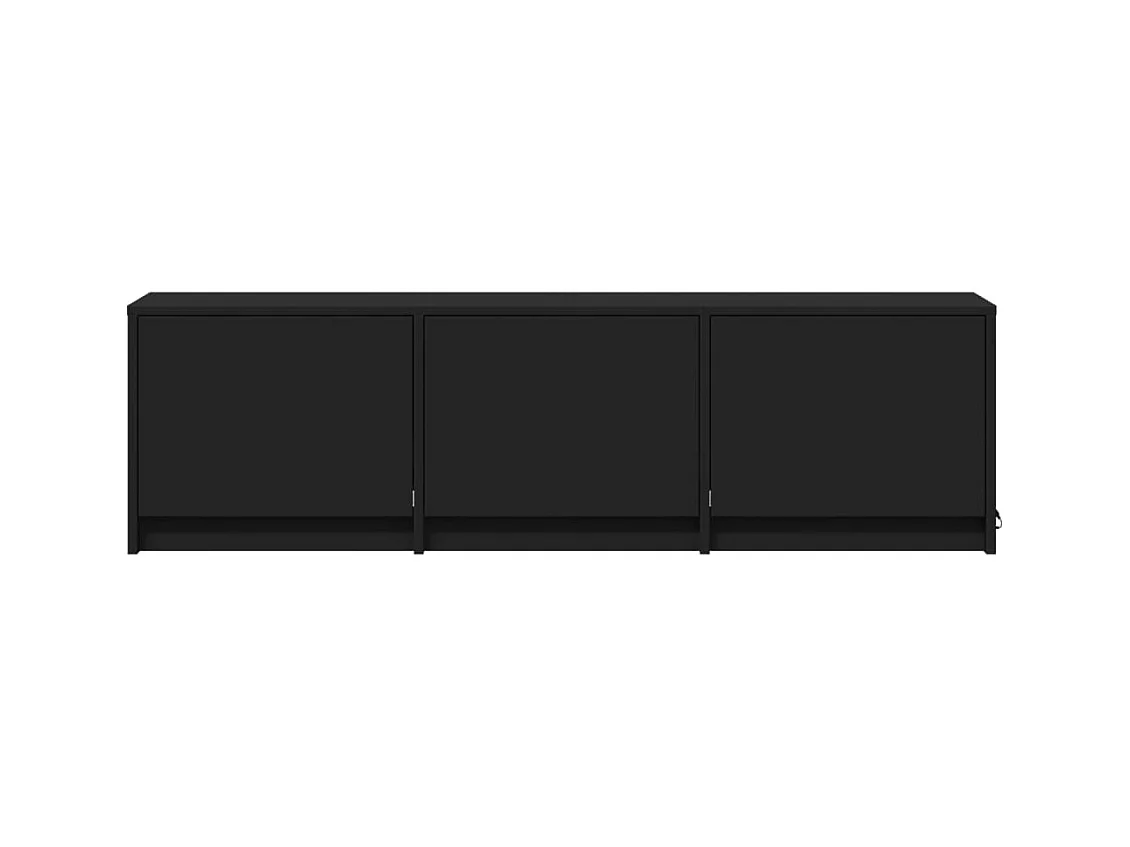 TV-Schrank LED Schwarz 140x34x40 cm Holzwerkstoff