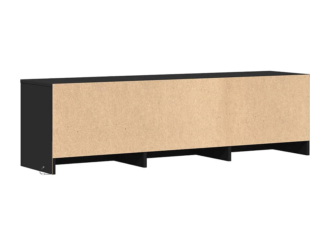 TV-Schrank LED Schwarz 140x34x40 cm Holzwerkstoff