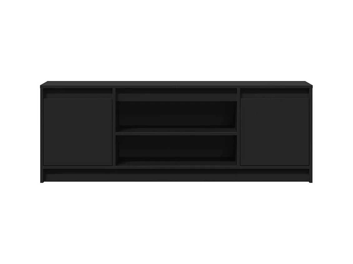 TV-Schrank mit LED-Beleuchtung Schwarz 139,5x34x50 cm