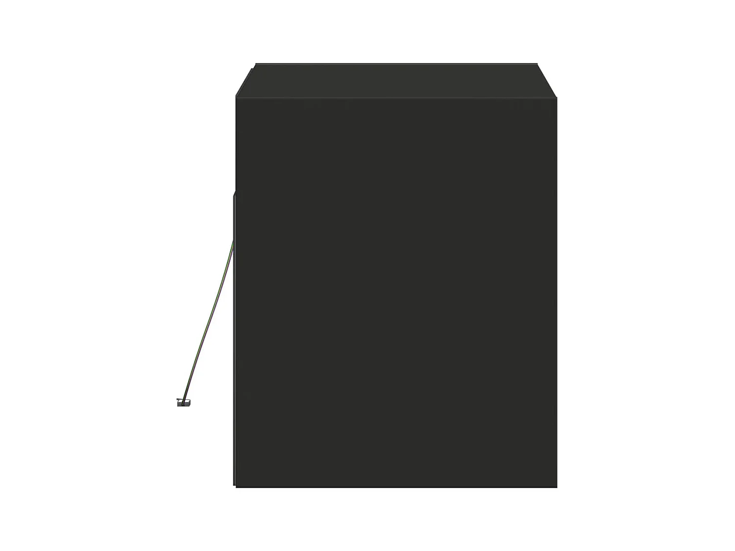 Meuble TV mural avec lumières LED noir 80x31x35 cm