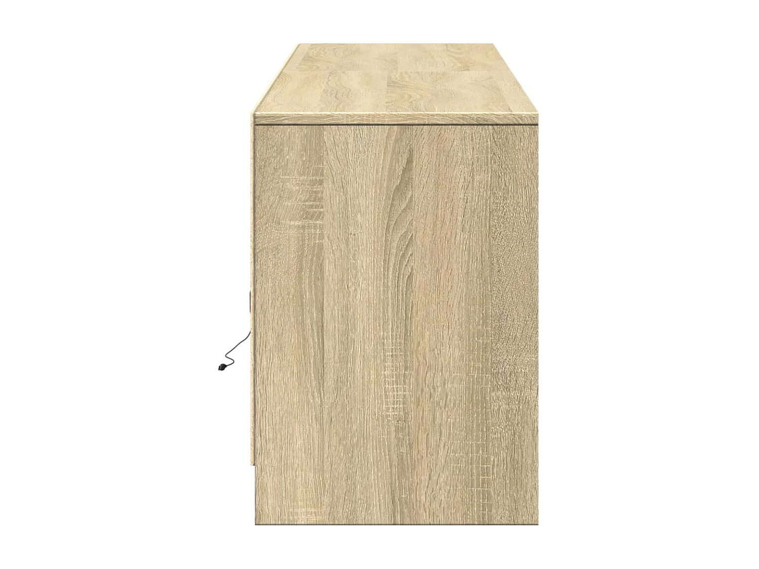 Tv-meubel met LED 180x34x50 cm bewerkt hout sonoma eikenkleurig
