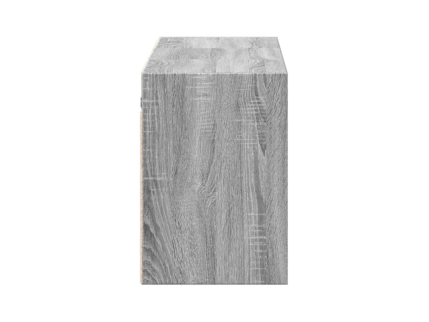 Meuble TV mural avec lumières LED sonoma gris 130x31x45 cm