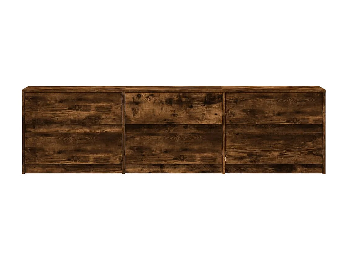 Mueble de TV LED madera ingeniería roble ahumado 180x34x50 cm