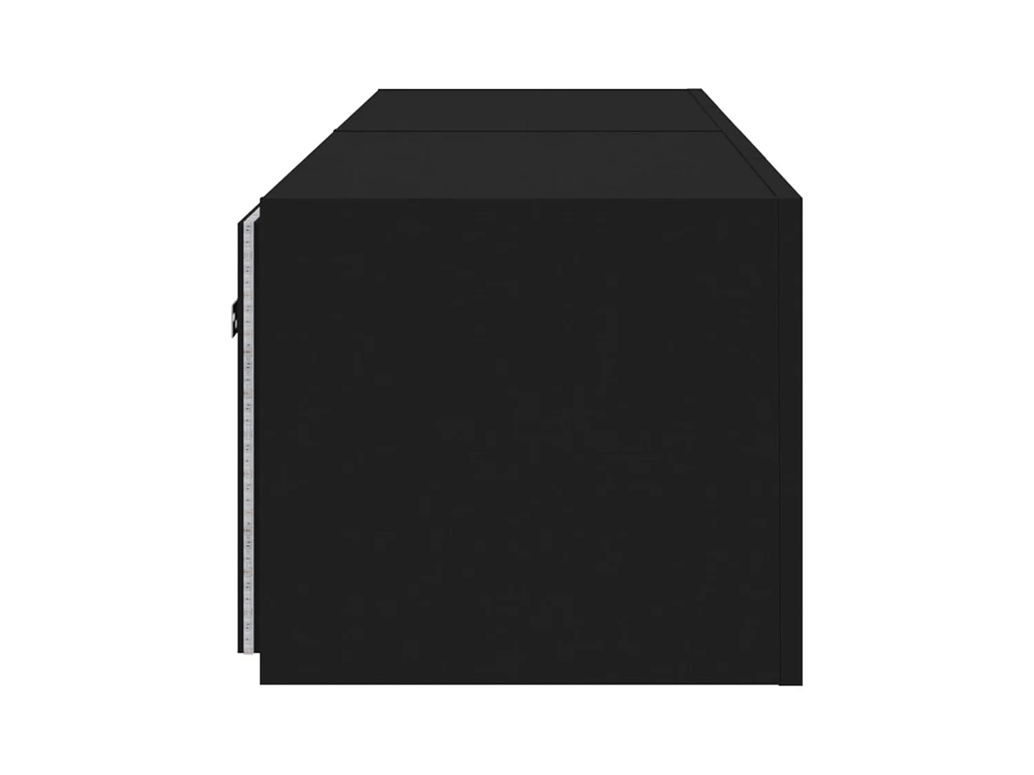Meubles TV muraux avec lumières LED 2 pcs noir 80x35x31 cm