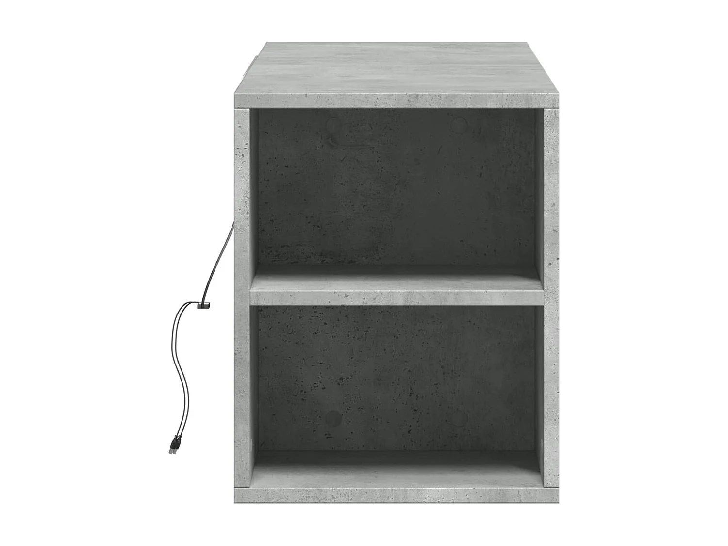 Mueble de TV de pared luces LED gris hormigón 135x31x39,5 cm