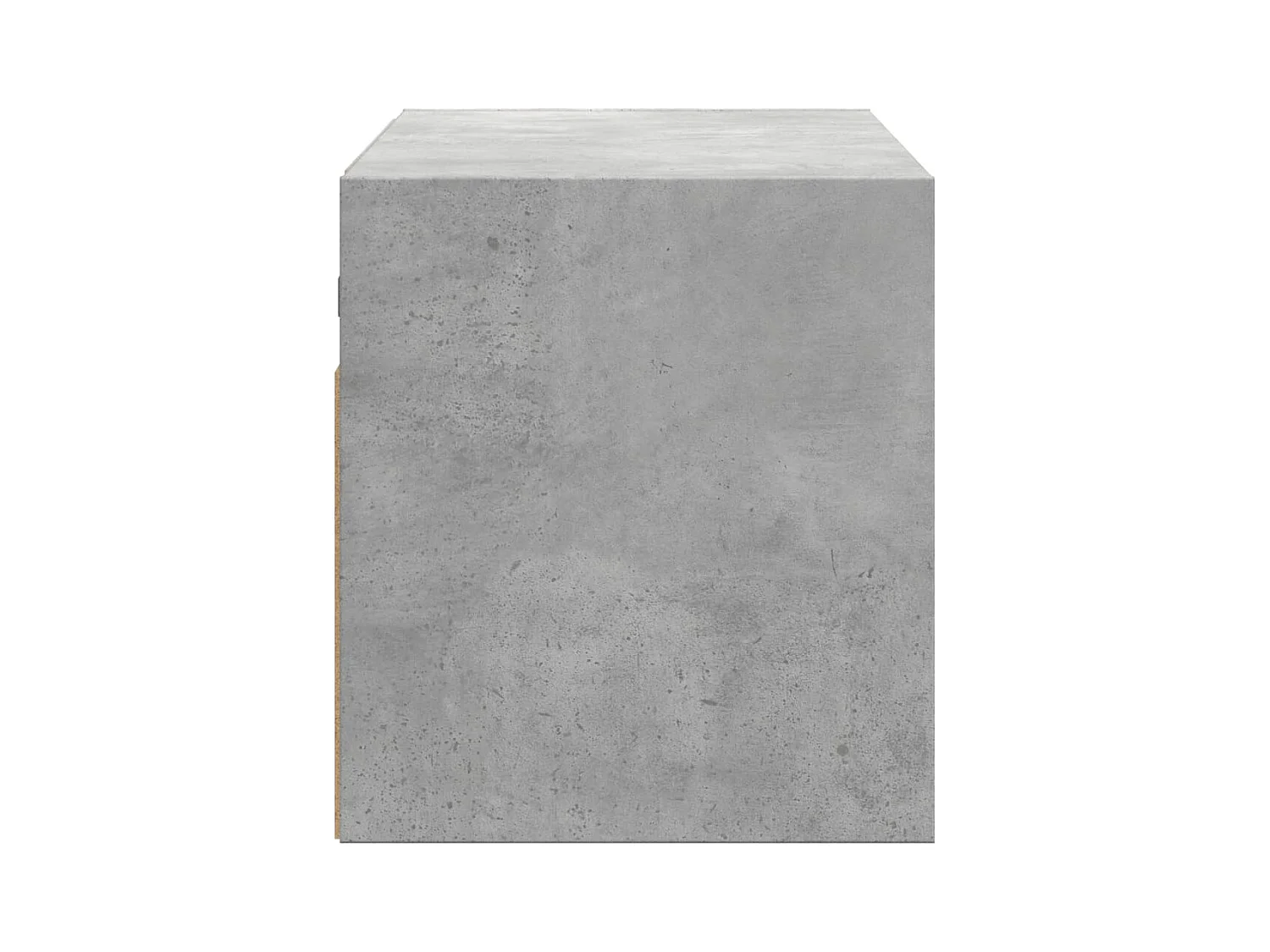 Meuble TV mural avec lumières LED gris béton 100x31x35 cm