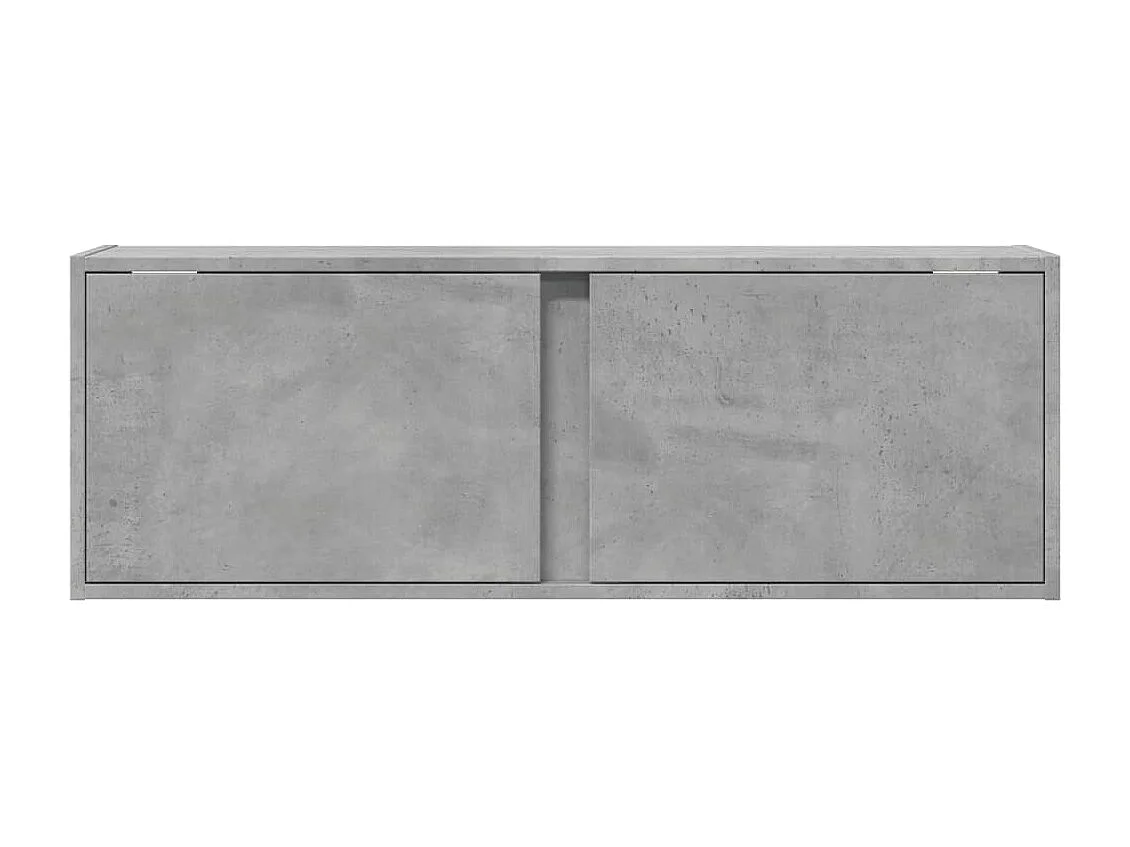 Mobile TV a Parete con Luci LED Grigio Cemento 100x31x35 cm