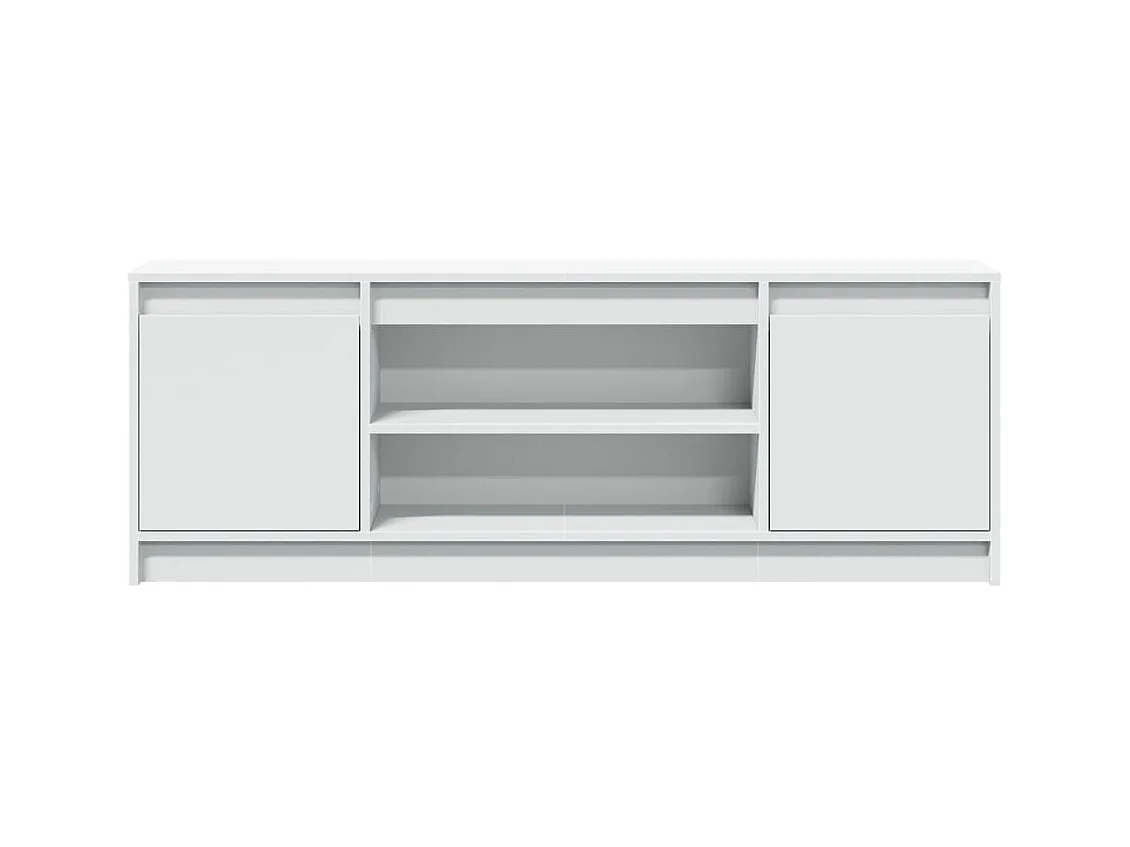 TV-Schrank mit LED-Beleuchtung Weiß 139,5x34x50cm Holzwerkstoff