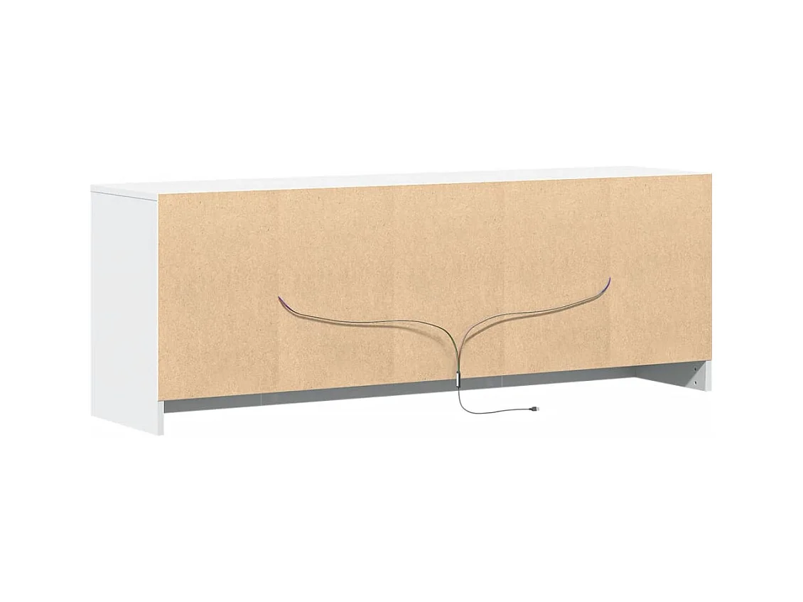 TV-Schrank mit LED-Beleuchtung Weiß 139,5x34x50cm Holzwerkstoff