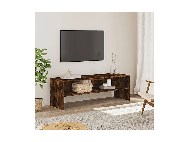 Mobile TV Rovere Fumo 120x40x40 cm in Legno Multistrato
