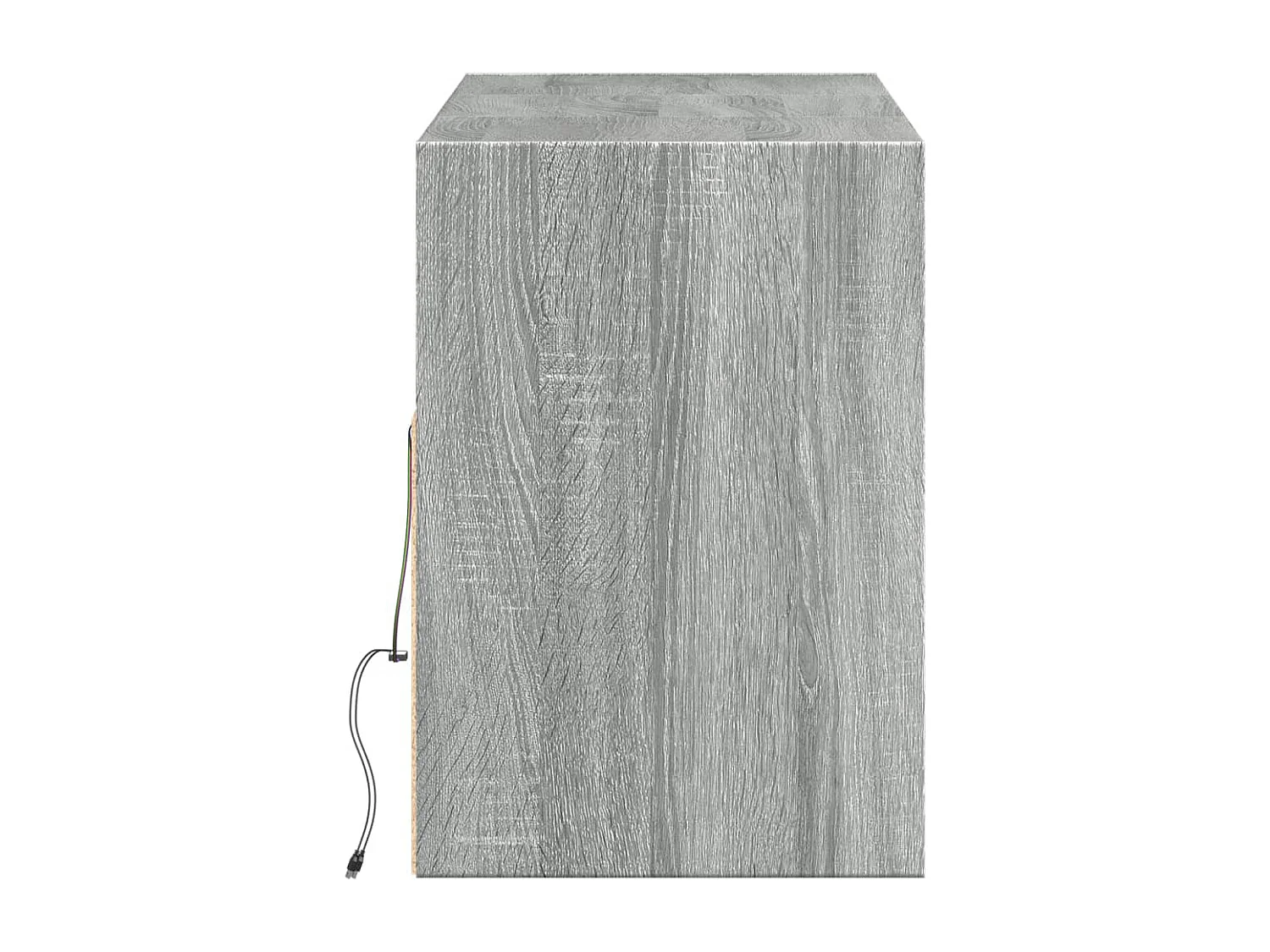 Mueble de TV de pared con luces LED gris Sonoma 130x31x45 cm