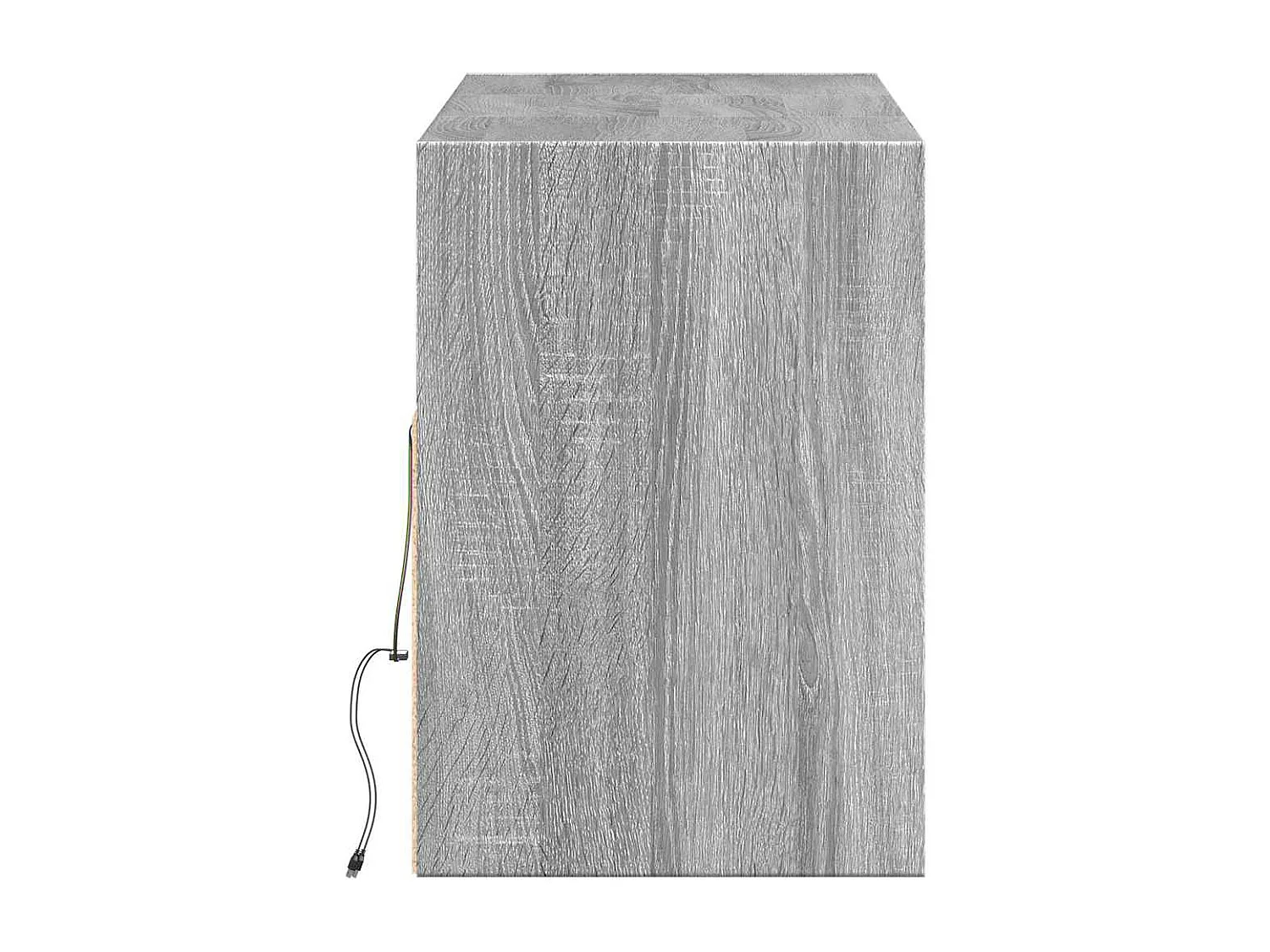 Mobile TV a Parete con Luci LED Grigio Sonoma 130x31x45 cm