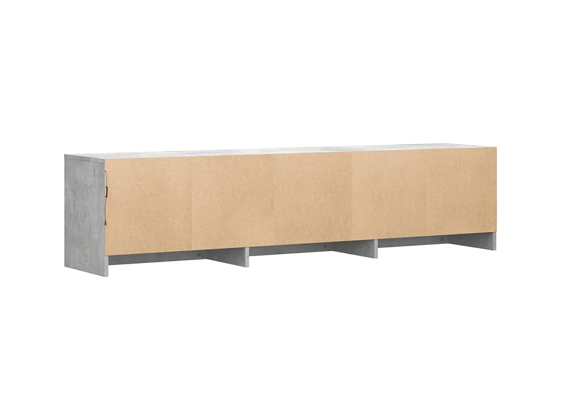 TV-Schrank mit LED-Beleuchtung Betongrau 165x34x40 cm