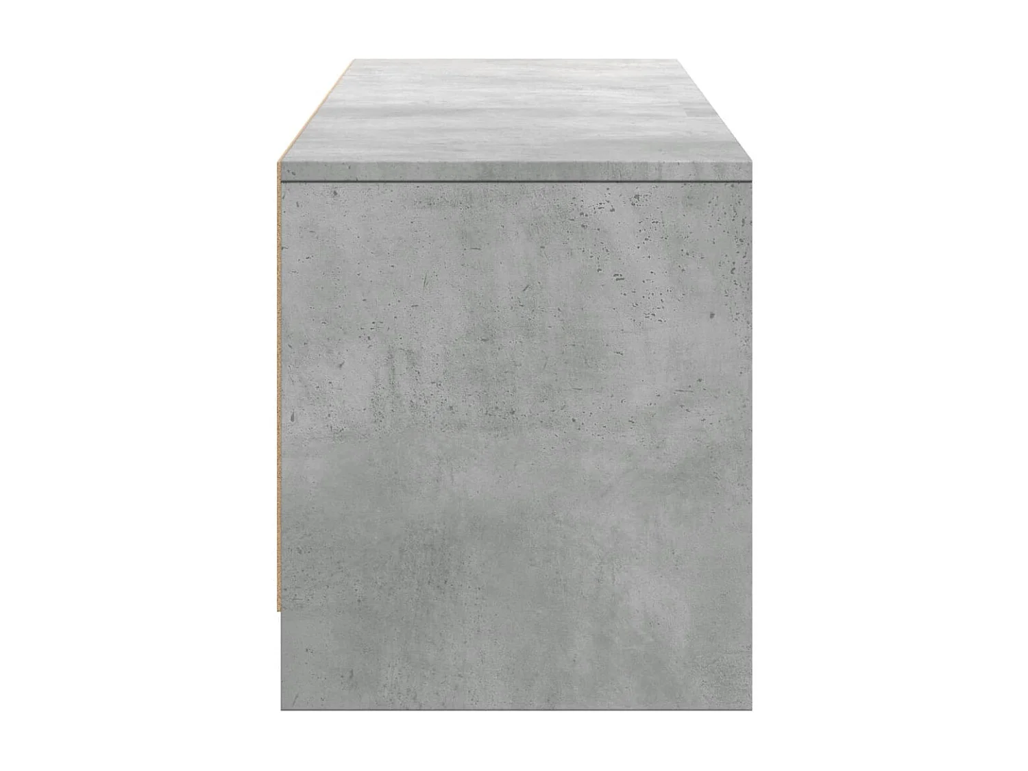 Meuble TV avec LED gris béton 165x34x40 cm bois d'ingénierie