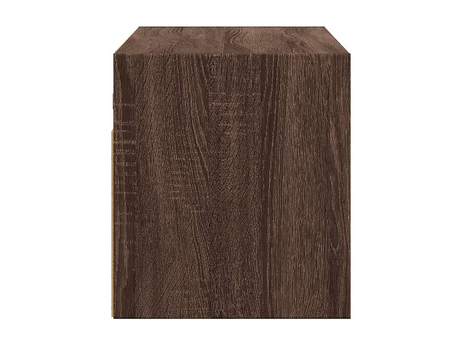 Tv-wandmeubel met LED-verlichting 100x31x35 cm bruin eikenkleur