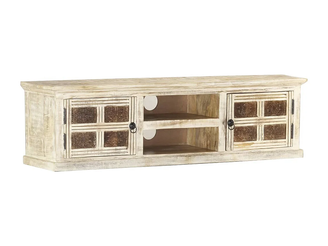 TV-Schrank 130×30×36 cm Massivholz Mango