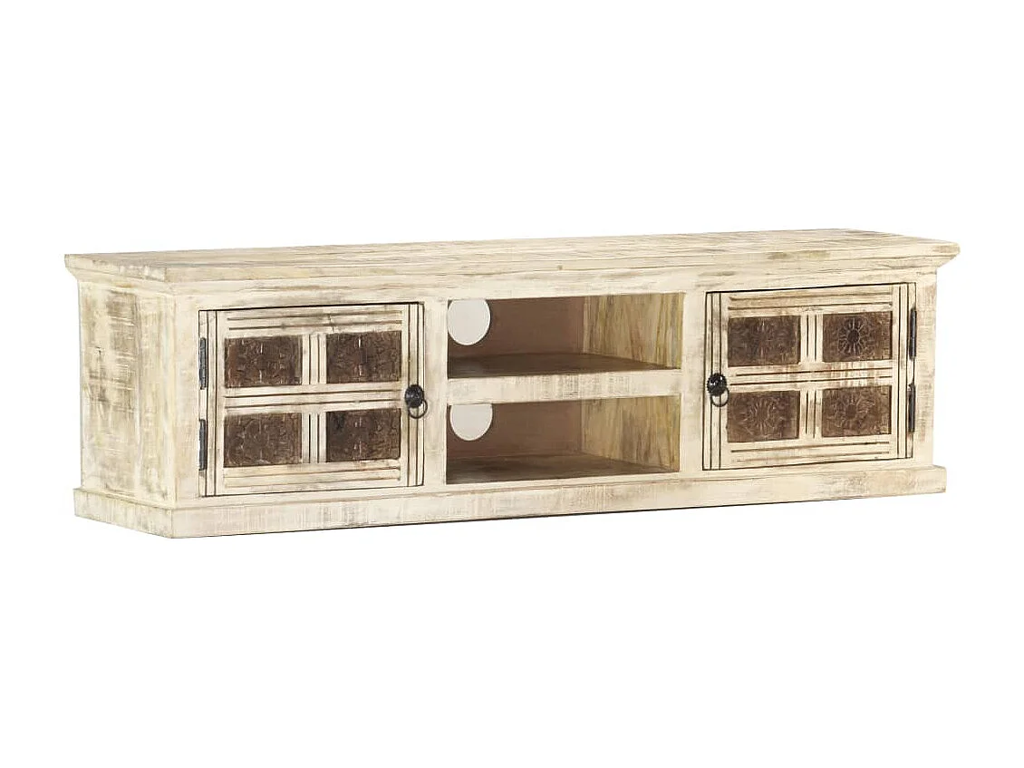 TV-Schrank 130×30×36 cm Massivholz Mango