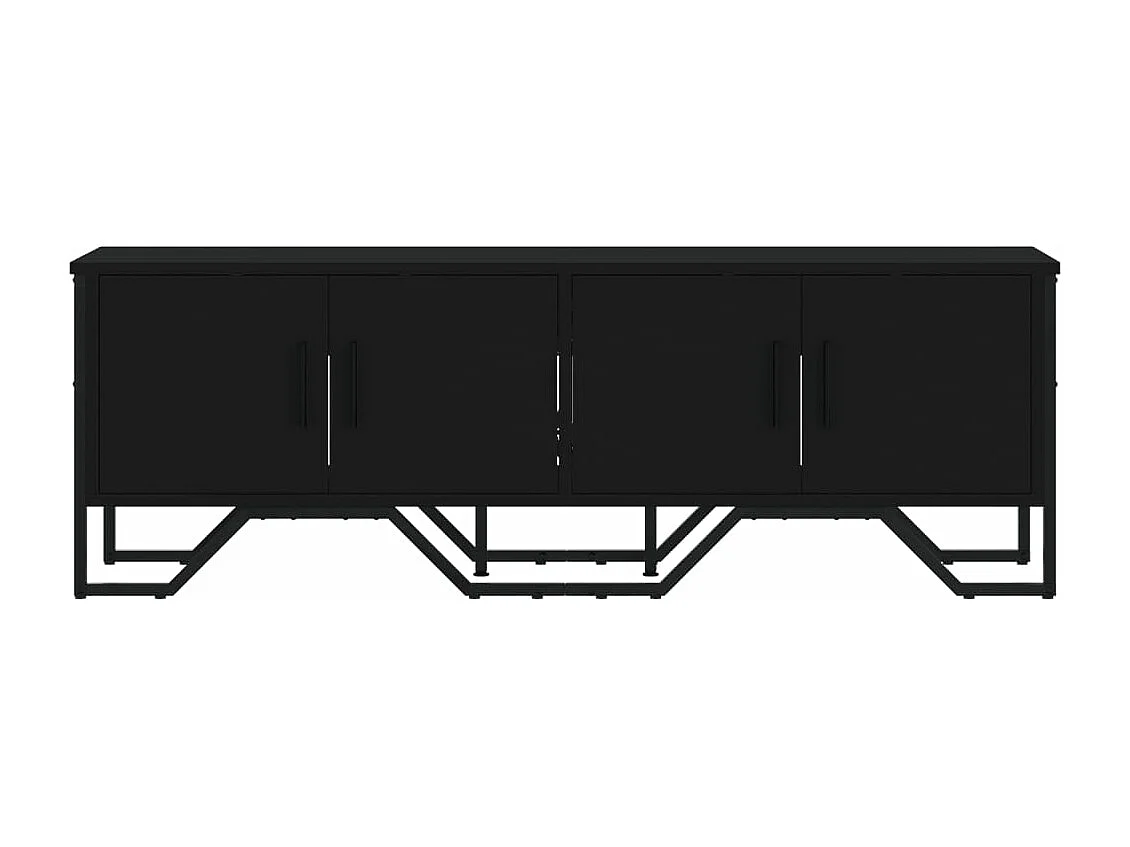 Mobile Porta TV Nero 122x34x41 cm in Legno Multistrato