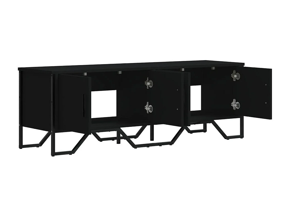 Mobile Porta TV Nero 122x34x41 cm in Legno Multistrato