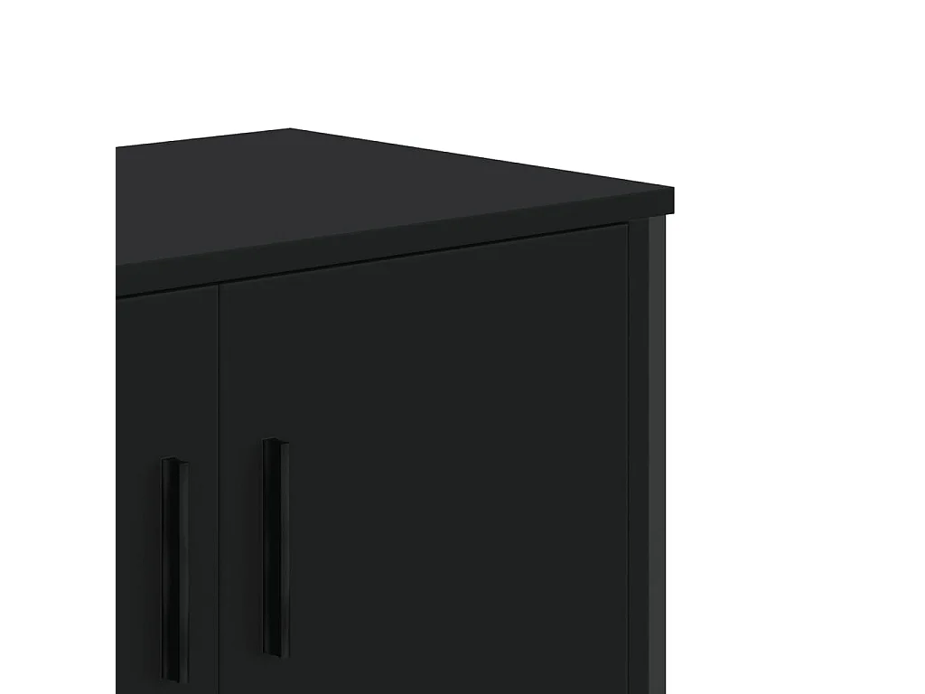 Mobile Porta TV Nero 122x34x41 cm in Legno Multistrato